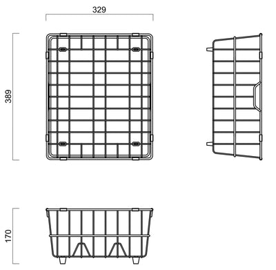 SCHOCK DISH RACK STAINLESS STEEL