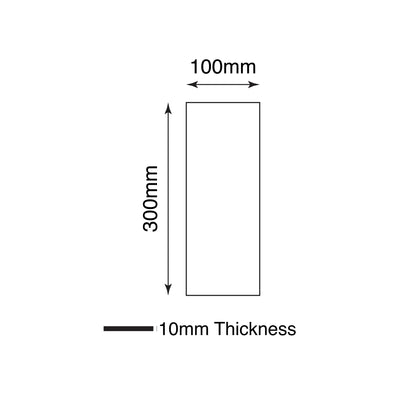 EVERSTONE DURASTONE CHARCOAL MATTE 300X100MM RECTANGULAR TILE (PER BOX)