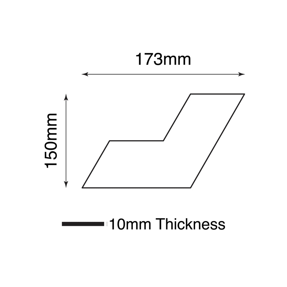 EVERSTONE DURASTONE STEEL GREY MATTE 173X150MM BOOMERANG TILE (PER BOX)