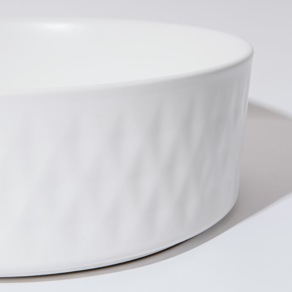 CLAYA DIAMOND ROUND ABOVE COUNTER BASIN MATTE WHITE 360MM