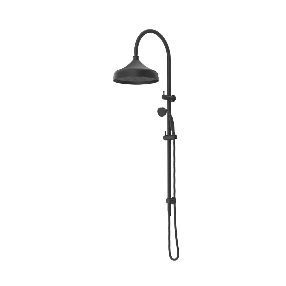 BELLA VISTA MICA HERITAGE DUAL SHOWER RAIL 1230MM BLACK