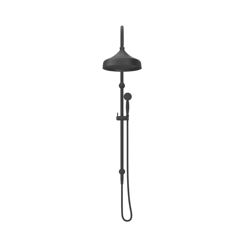 BELLA VISTA MICA HERITAGE DUAL SHOWER RAIL 1230MM BLACK