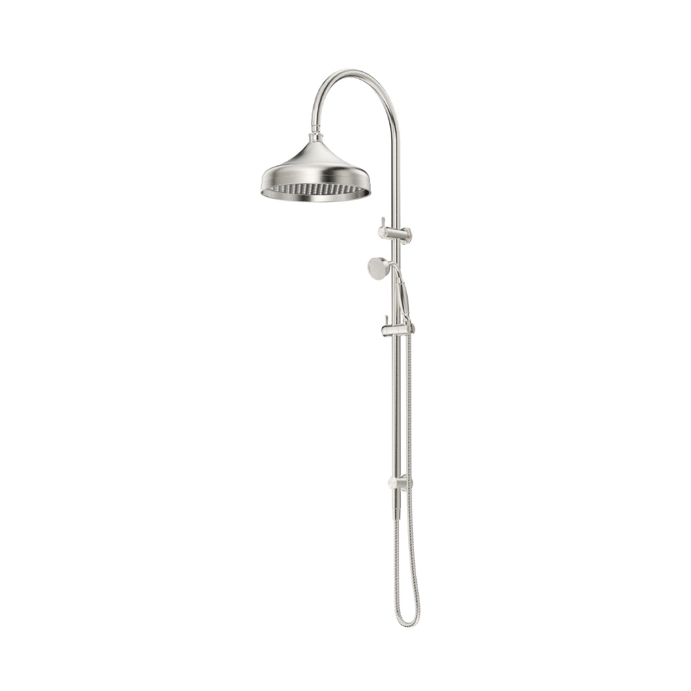 BELLA VISTA MICA HERITAGE DUAL SHOWER RAIL 1230MM BRUSHED NICKEL