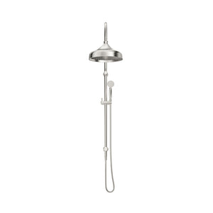 BELLA VISTA MICA HERITAGE DUAL SHOWER RAIL 1230MM BRUSHED NICKEL