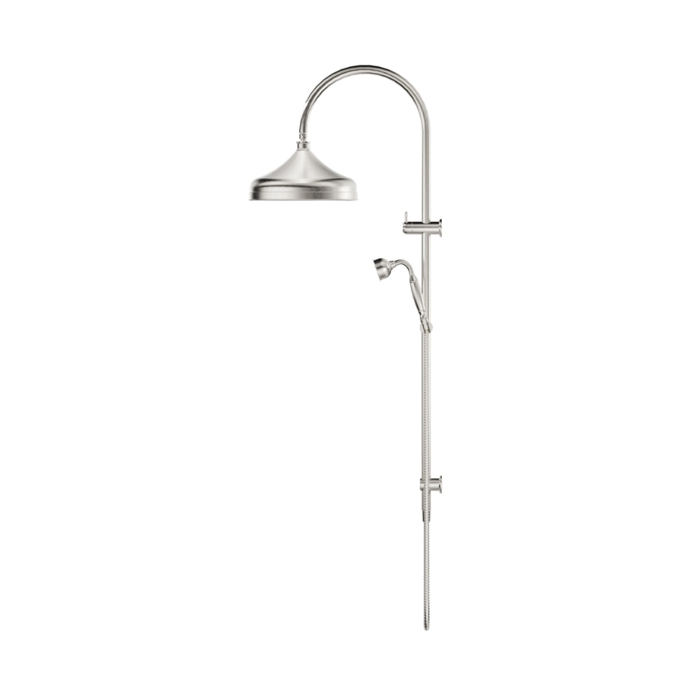 BELLA VISTA MICA HERITAGE DUAL SHOWER RAIL 1230MM BRUSHED NICKEL