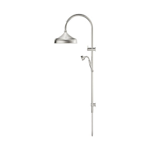 BELLA VISTA MICA HERITAGE DUAL SHOWER RAIL 1230MM BRUSHED NICKEL