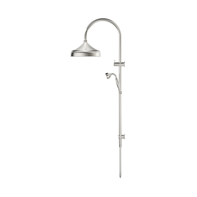 BELLA VISTA MICA HERITAGE DUAL SHOWER RAIL 1230MM BRUSHED NICKEL