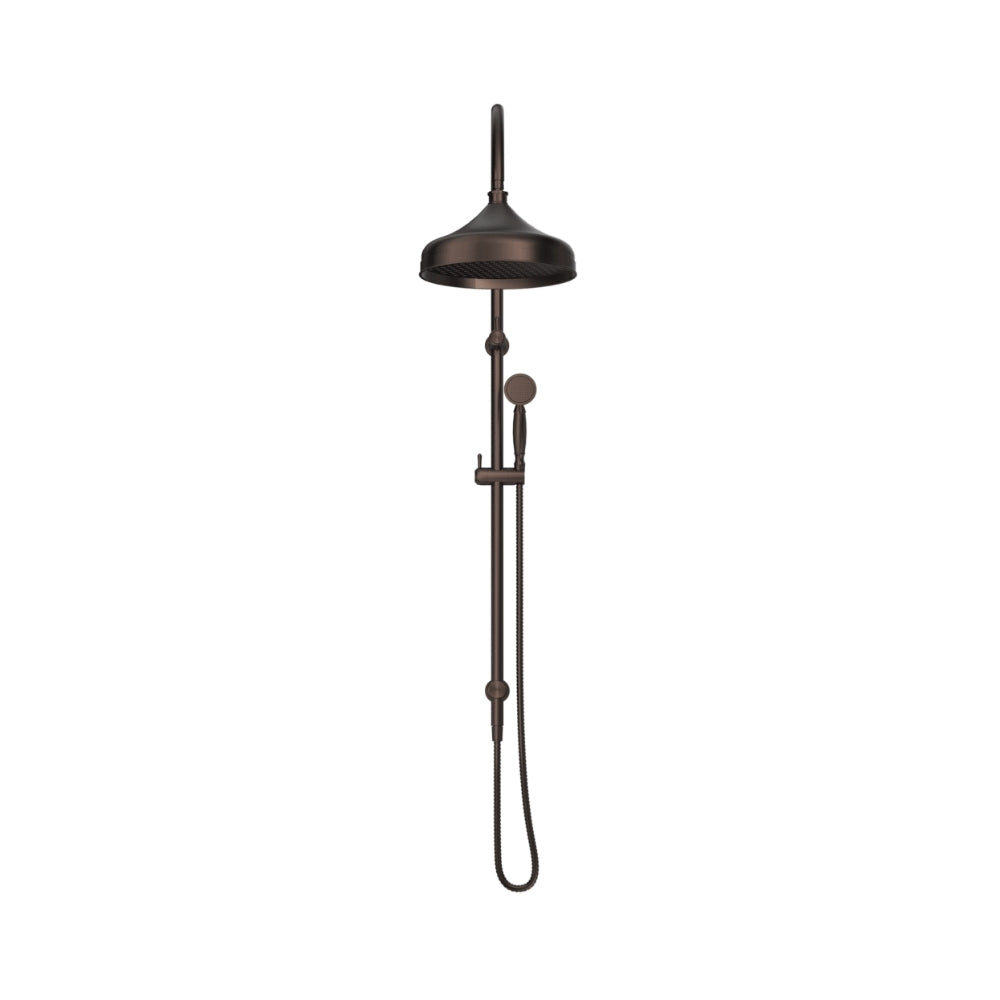 BELLA VISTA MICA HERITAGE DUAL SHOWER RAIL 1230MM DUSK BRONZE
