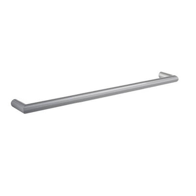 THERMOGROUP ROUND SINGLE BAR HEATED TOWEL RAIL 632MM BRUSHED STAINLESS STEEL
