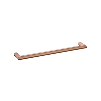 THERMOGROUP ROUND SINGLE BAR HEATED TOWEL RAIL 632MM ROSE GOLD