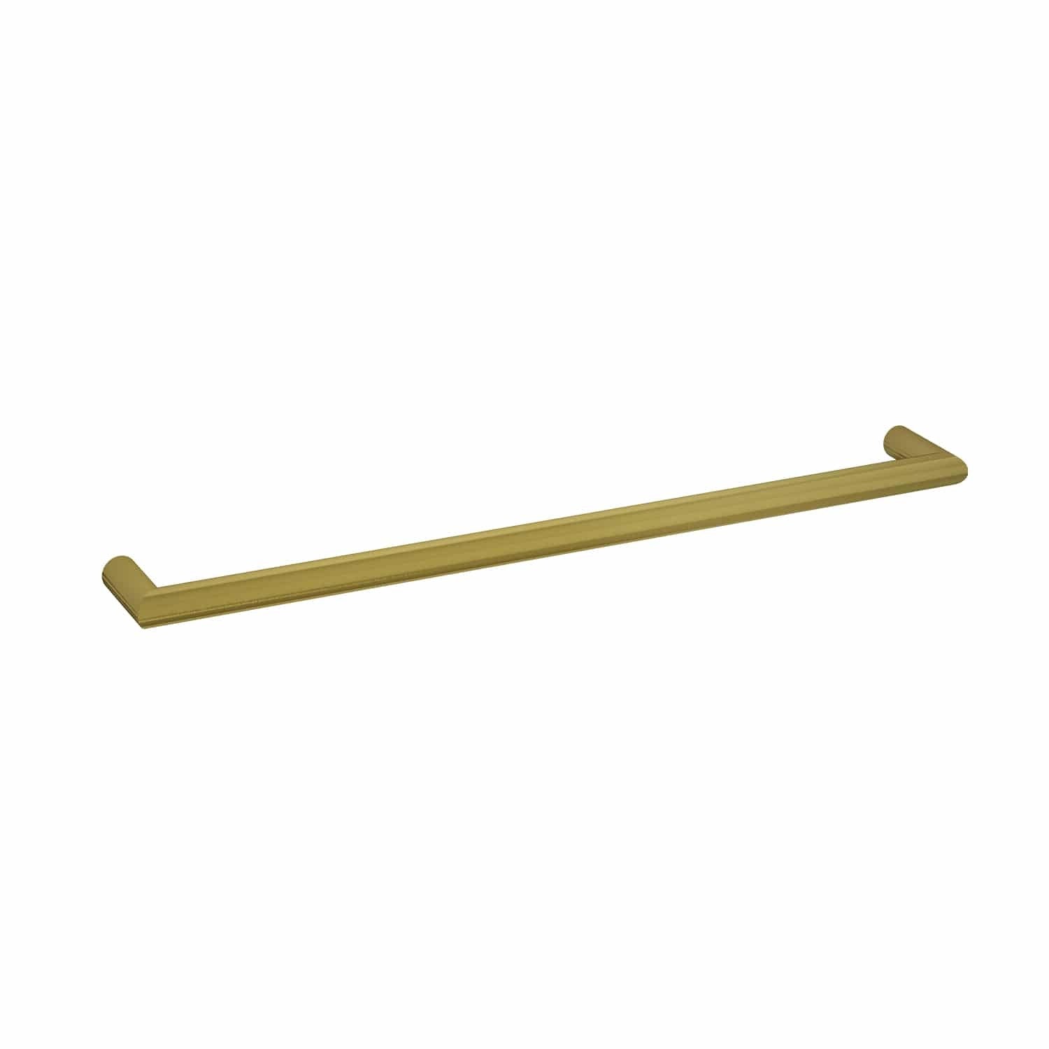 THERMOGROUP BRUSHED GOLD ROUND SINGLE BAR HEATED TOWEL RAIL 800MM
