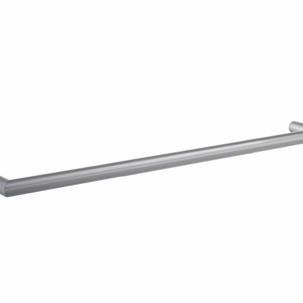 THERMOGROUP ROUND SINGLE BAR HEATED TOWEL RAIL 832MM BRUSHED STAINLESS STEEL