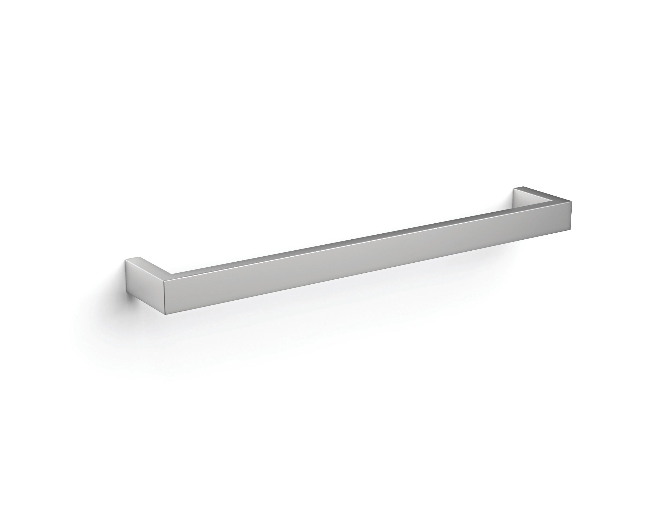 THERMOGROUP SQUARE SINGLE BAR HEATED TOWEL RAIL 450MM POLISHED STAINLESS STEEL