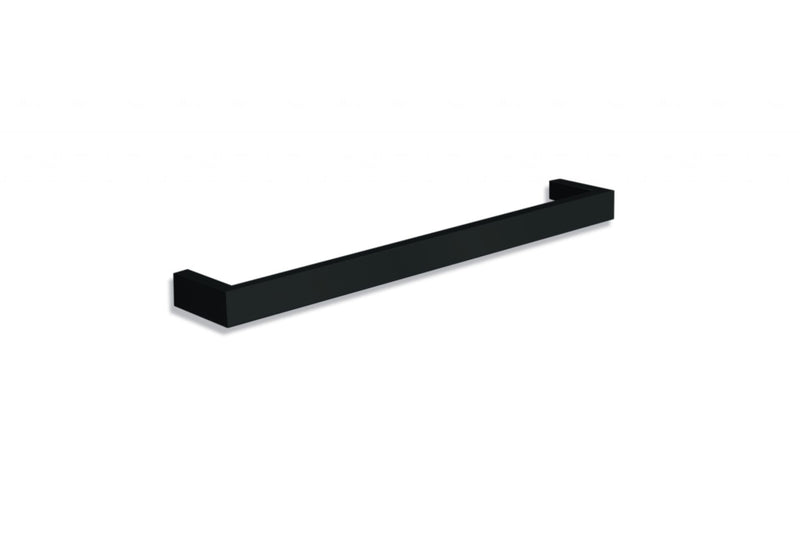 THERMOGROUP DSS6B MATTE BLACK SQUARE SINGLE BAR HEATED TOWEL RAIL 600MM