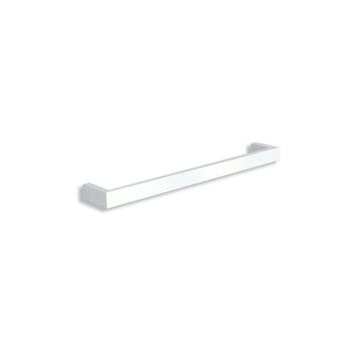 THERMOGROUP SQUARE SINGLE BAR HEATED TOWEL RAIL 632MM SATIN WHITE
