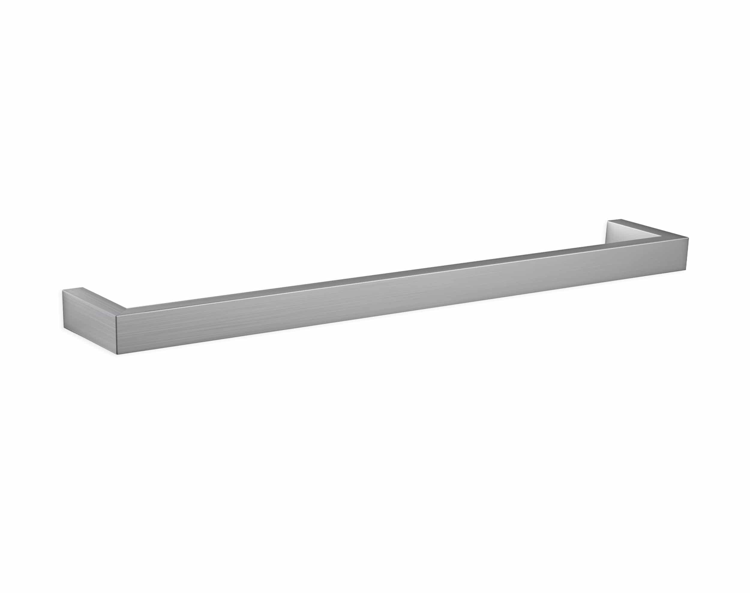 THERMOGROUP SQUARE SINGLE BAR HEATED TOWEL RAIL 832MM BRUSHED STAINLESS STEEL