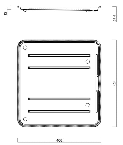 SCHOCK DISH TRAY STAINLESS STEEL