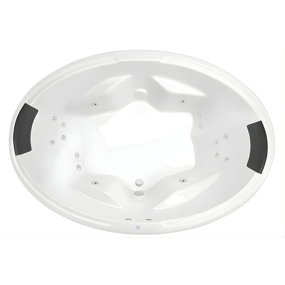DECINA DUO INSET CONTOUR SPA BATH GLOSS WHITE 1850MM WITH 16-JETS