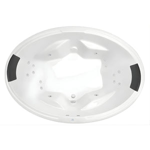 DECINA DUO INSET CONTOUR SPA BATH GLOSS WHITE 1850MM WITH 16-JETS