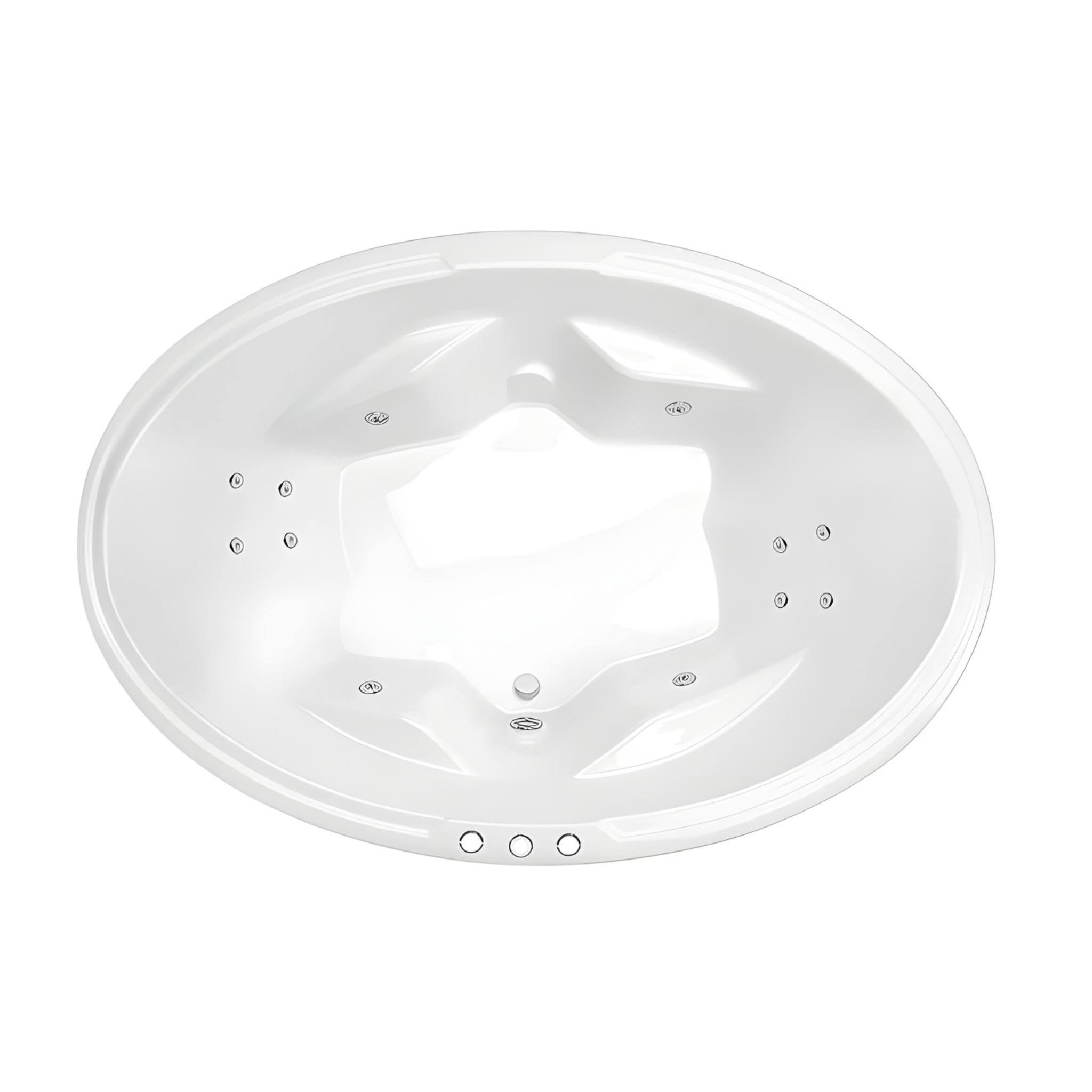DECINA DUO INSET SANTAI SPA BATH GLOSS WHITE 1850MM WITH 12-JETS