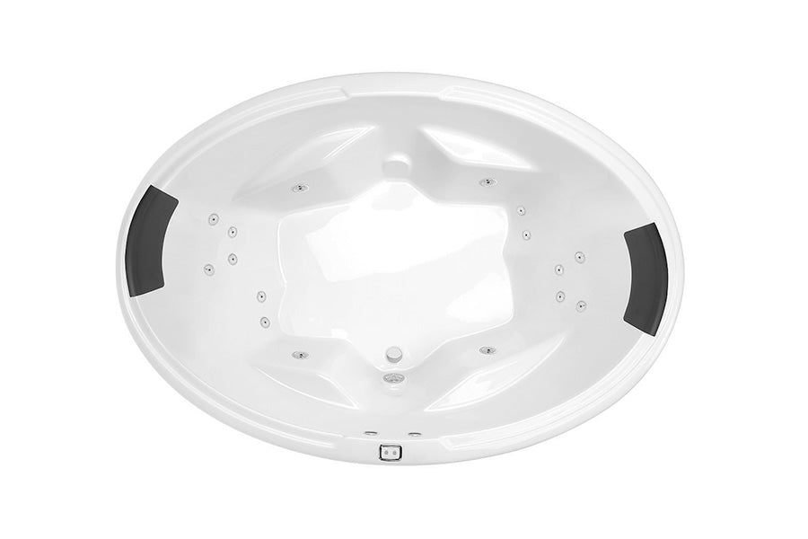 DECINA DUO INSET CONTOUR SPA BATH GLOSS WHITE 1850MM WITH 16-JETS