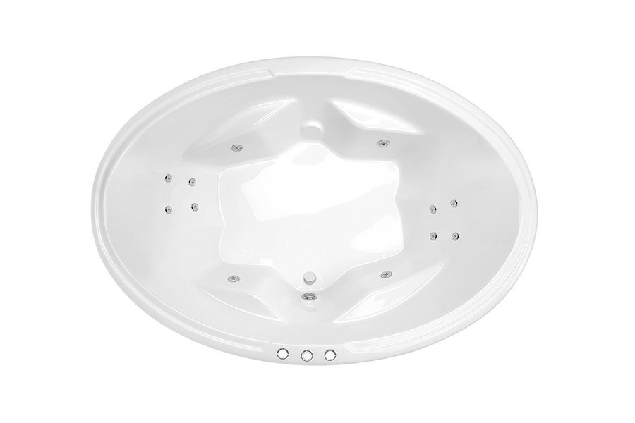 DECINA DUO INSET SANTAI SPA BATH GLOSS WHITE 1850MM WITH 12-JETS