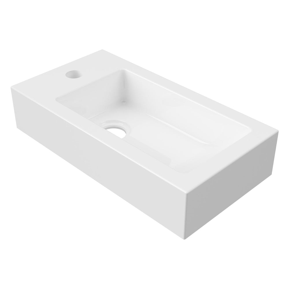 DUROCLASS COVE ENSUITE WALL HUNG ACCESSIBLE BASIN GLOSS WHITE 420MM