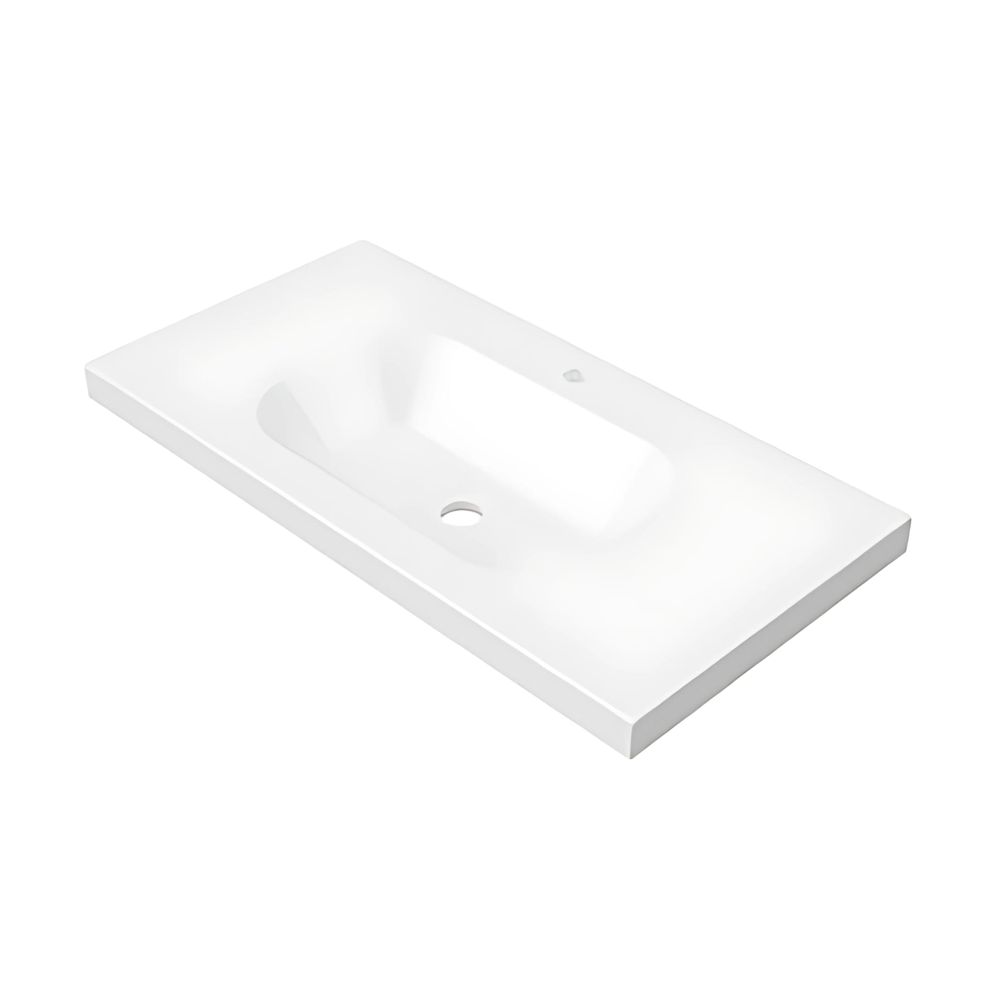 DUROCLASS OLYMPIC STADIUM GLOSS WHITE SINGLE BOWL UNDERMOUNT VANITY TOP (MULTIPLE SIZES AVAILABLE)