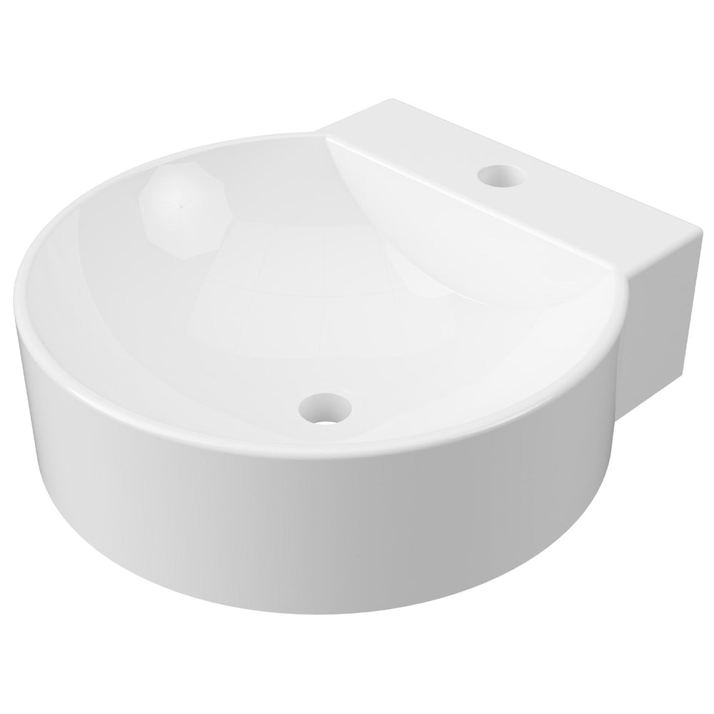 DUROCLASS QUAY WALL HUNG BASIN GLOSS WHITE 420MM