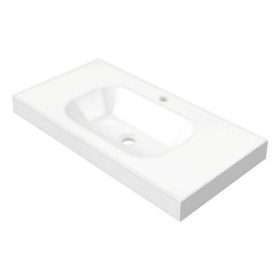 DUROCLASS STADIUM SINGLE BOWL WALL HUNG ACCESSIBLE BASIN GLOSS WHITE (MULTIPLE SIZES AVAILABLE)