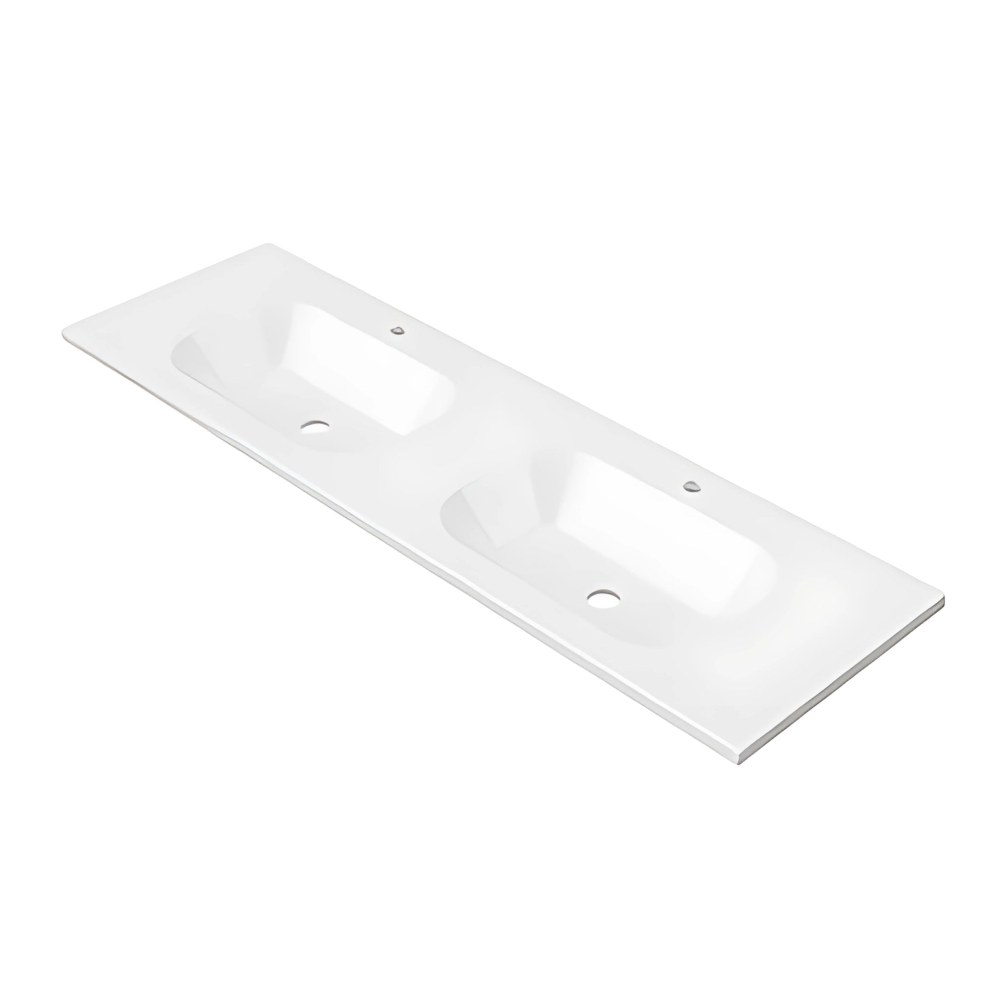 DUROCLASS STADIUM GLOSS WHITE DOUBLE BOWL UNDERMOUNT VANITY TOP (AVAILABLE IN 1500MM AND 1800MM)