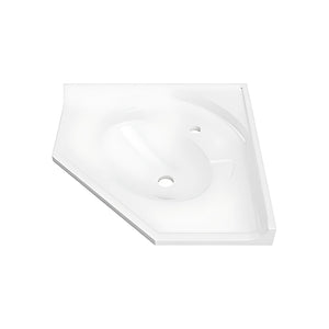 DUROCLASS SUPREME CORNER GLOSS WHITE SINGLE BOWL UNDERMOUNT VANITY TOP (AVAILABLE IN 610MM AND 910MM)