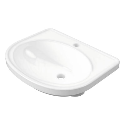 DUROCLASS SUPREME FORWARD SEMI-RECESSED BASIN GLOSS WHITE 530MM
