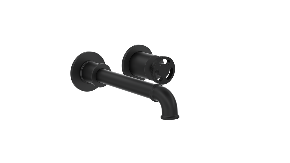 LINSOL DYNAMIK 2-PLATES WALL BASIN/ BATH MIXER MATTE BLACK