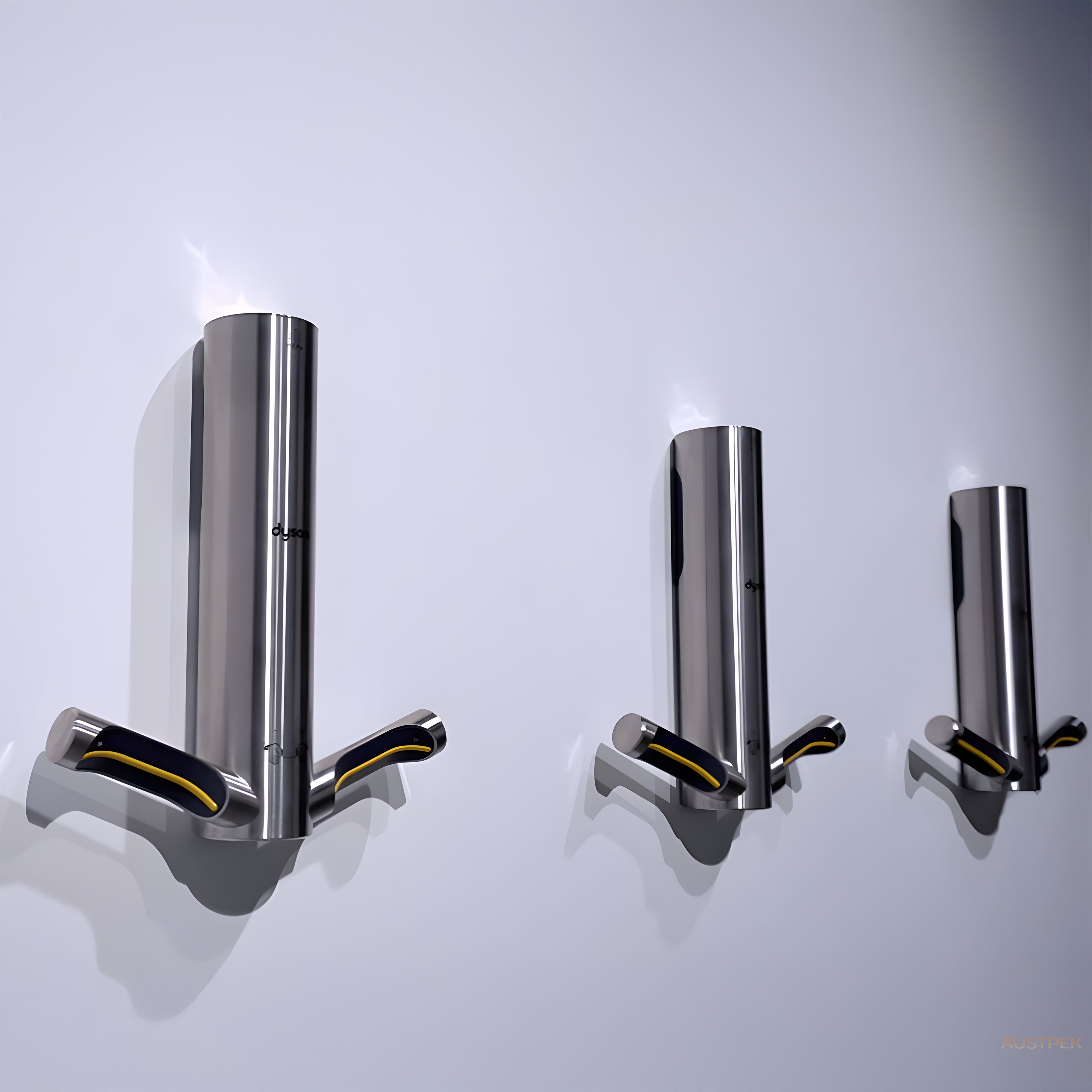 DYSON AIRBLADE 9KJ SENSOR HAND DRYER BRUSHED STAINLESS STEEL 500MM X 450MM