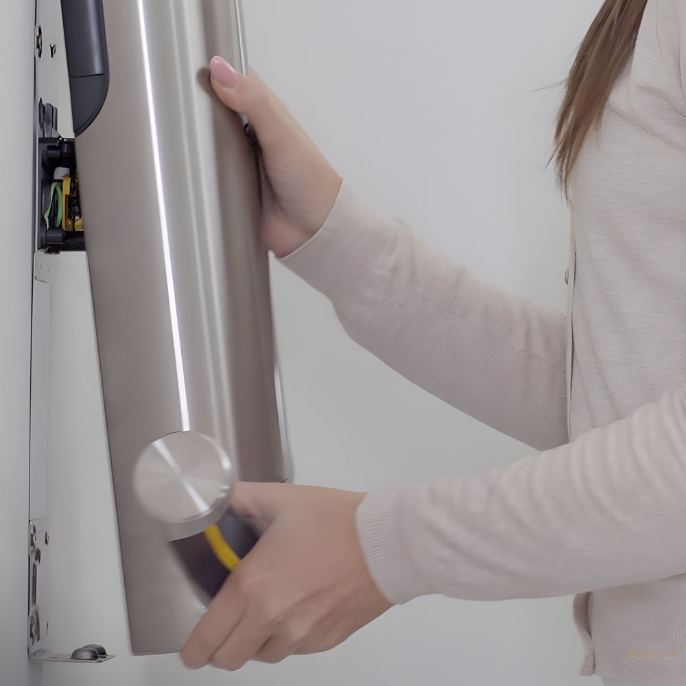 DYSON AIRBLADE 9KJ SENSOR HAND DRYER BRUSHED STAINLESS STEEL 500MM X 450MM