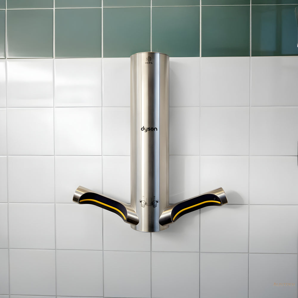 DYSON AIRBLADE 9KJ SENSOR HAND DRYER BRUSHED STAINLESS STEEL 500MM X 450MM