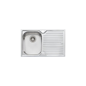 OLIVERI DIAZ SINGLE BOWL TOPMOUNT KITCHEN SINK WITH DRAINER STAINLESS STEEL 770MM