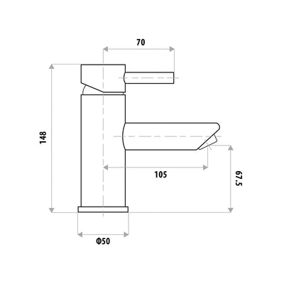LINKWARE DAN ELLE BASIN MIXER CHROME