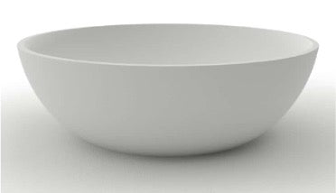 KASKADE DOWNEY BENCHTOP ROUND STONE BASIN MATTE WHITE 400MM