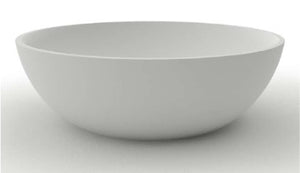 KASKADE DOWNEY BENCHTOP ROUND STONE BASIN MATTE WHITE 400MM