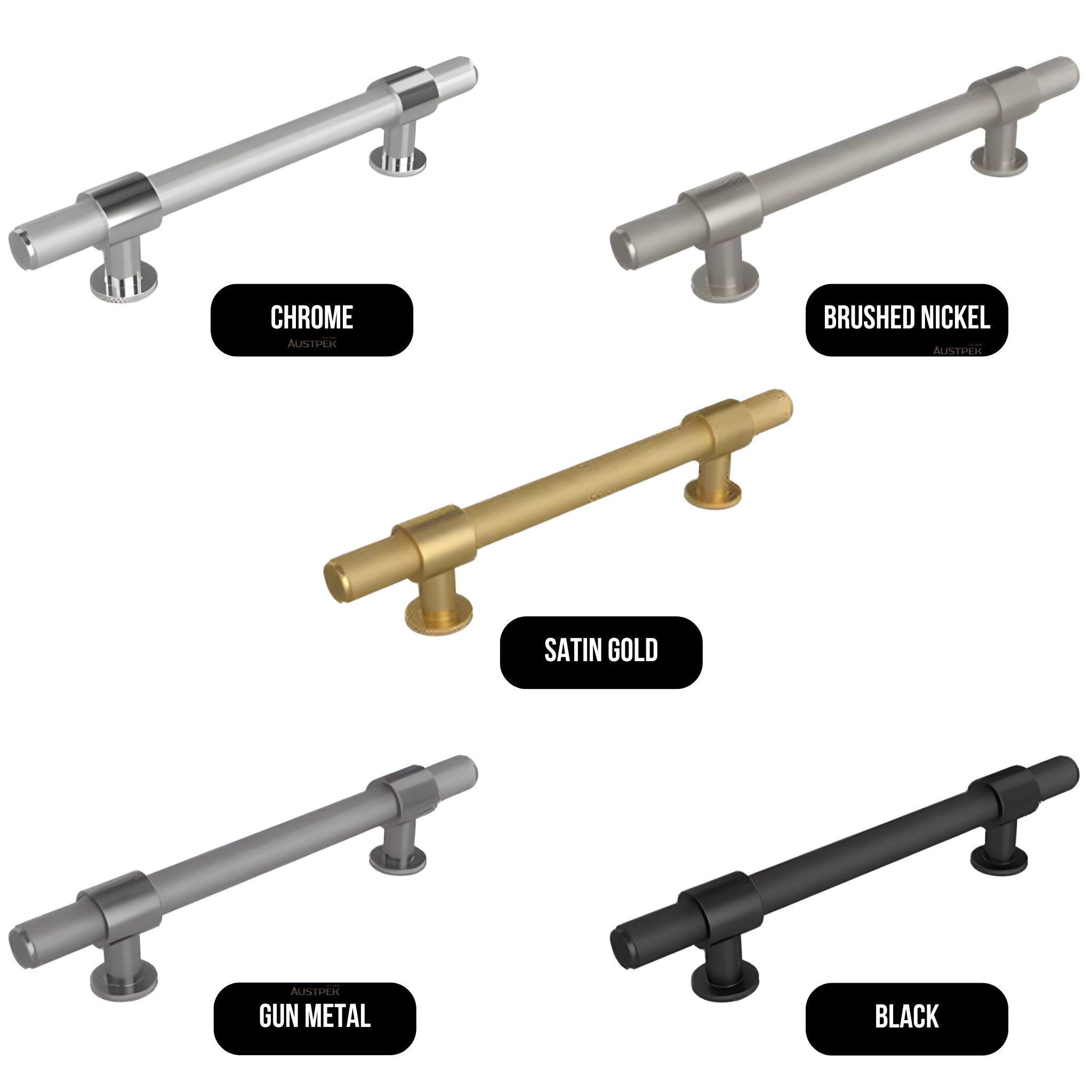 TIMBERLINE DUKE HANDLE GUN METAL (AVAILABLE IN 200MM AND 400MM)