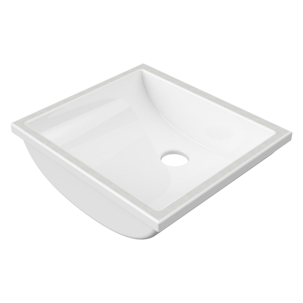 DUROCLASS ANONA UNDERMOUNT BASIN GLOSS WHITE 400MM