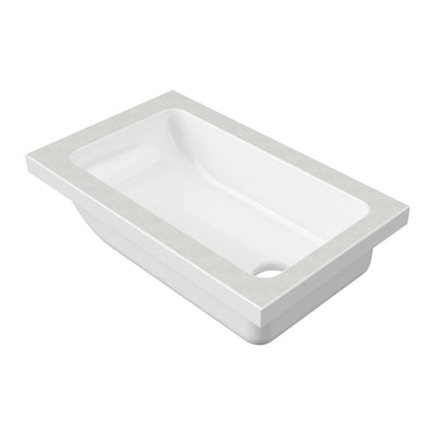 DUROCLASS COVE ENSUITE SLIM SEMI INSET BASIN GLOSS WHITE 460MM