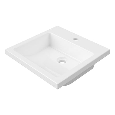 DUROCLASS COVE SLIM SEMI INSET BASIN GLOSS WHITE 460MM