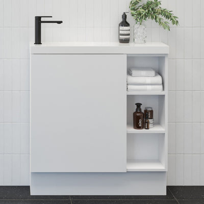 TIMBERLINE EADIE 800MM SPACE SAVING SINGLE BOWL CUSTOM FLOOR STANDING VANITY