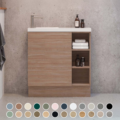 TIMBERLINE EADIE 800MM SPACE SAVING SINGLE BOWL CUSTOM FLOOR STANDING VANITY