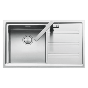 BARAZZA EASY SINGLE BOWL KITCHEN SINK WITH DRAINER LEFT HAND BOWL STAINLESS STEEL 860MM