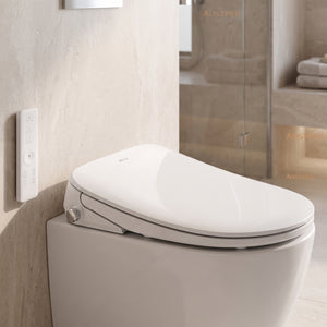 ATTICA GAIA WELLNESS SPA SMART BIDET SEAT WITH REMOTE CONTROL D-SHAPED GLOSS WHITE