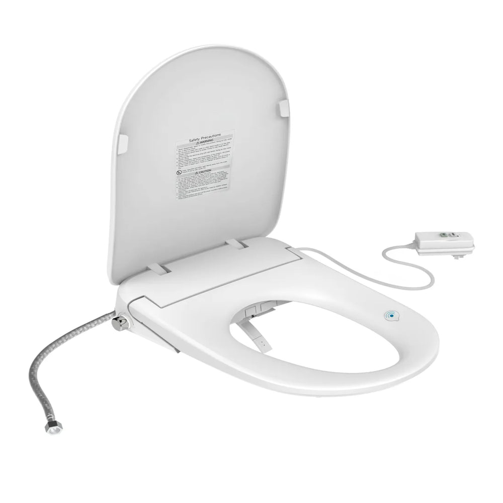 INSPIRE VOGHERA RIMLESS WALL-FACED TOILET PAN AND SPA SMART BIDET SEAT WITH REMOTE CONTROL D-SHAPE GLOSS WHITE